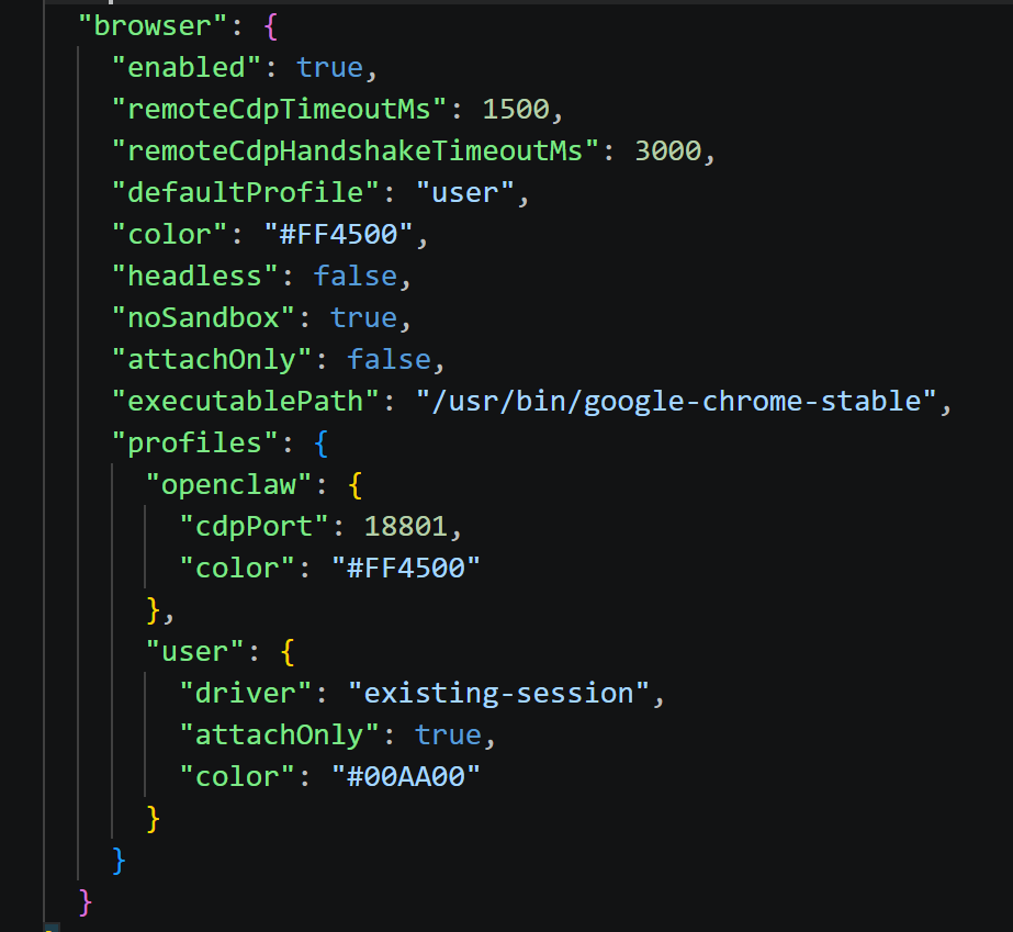 openclaw browser setting